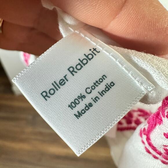 Roller‎ Rabbit Faith Embroidered Mini Dress white pink Cotton Womans Medium EUC - Picture 7 of 13